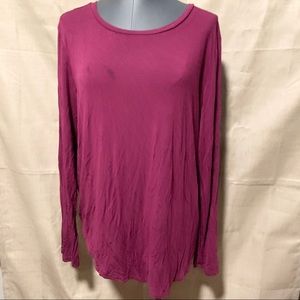 Magenta Long Sleeve Old Navy Luxxe Top